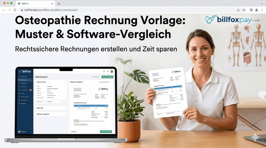 Osteopathie Rechnung erstellen: Vorlage & Software-Vergleich